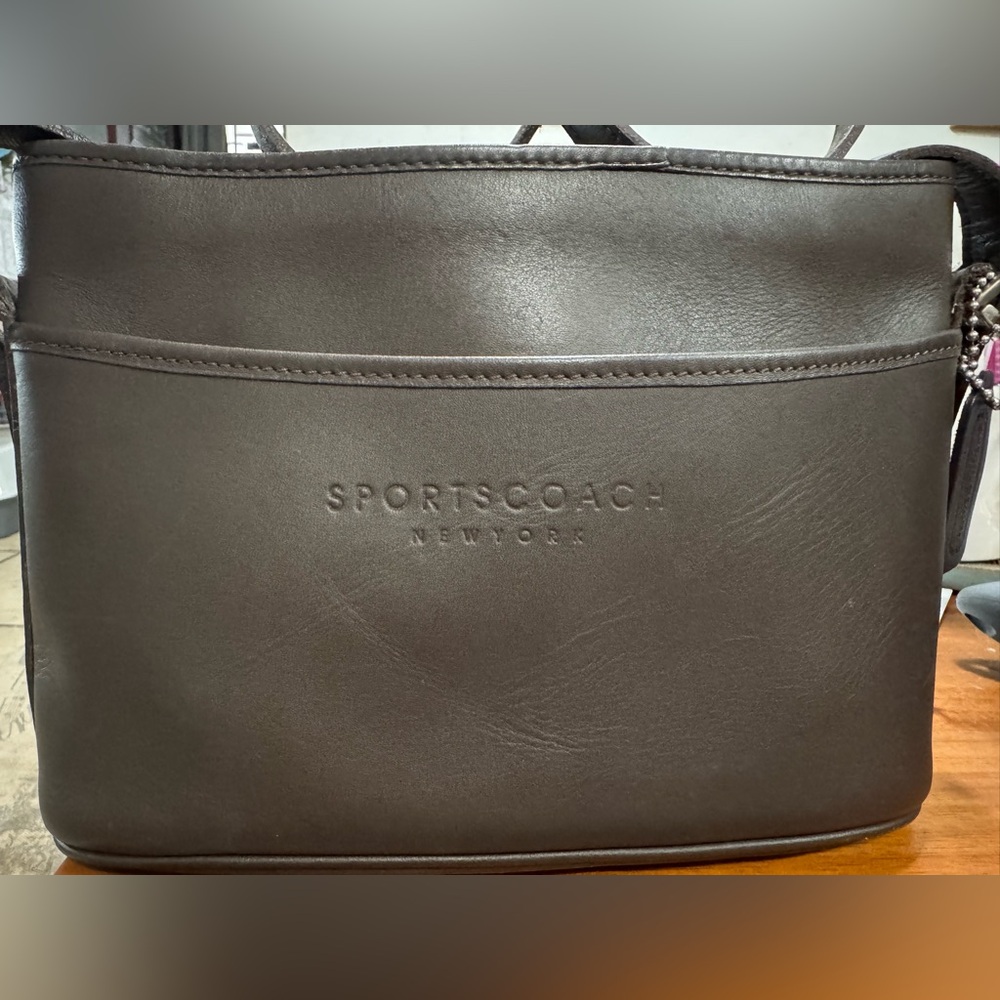 Vintage Sports Coach dark brown bag-UNISEX